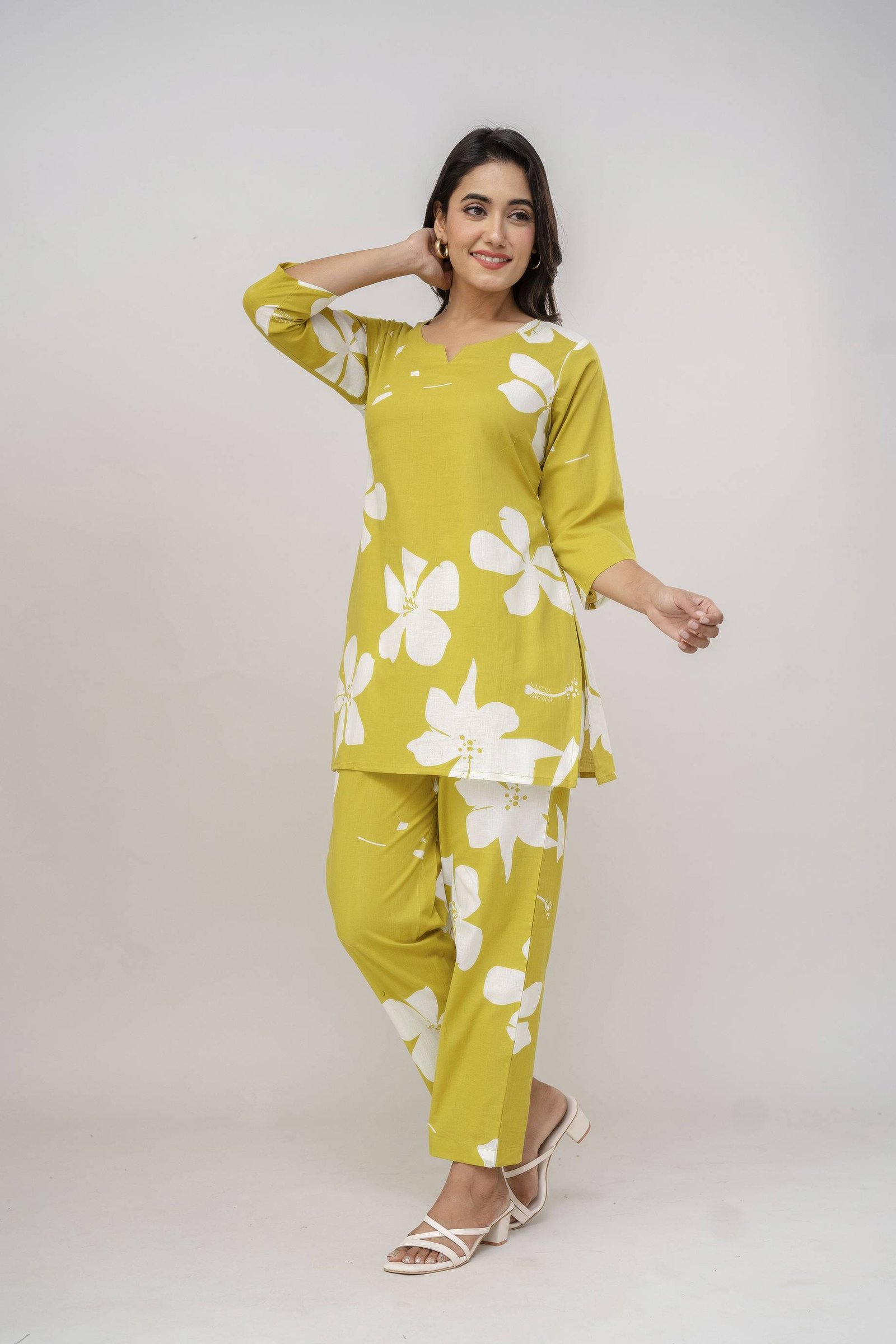 LEMON YELLOW COTTON CORD SET